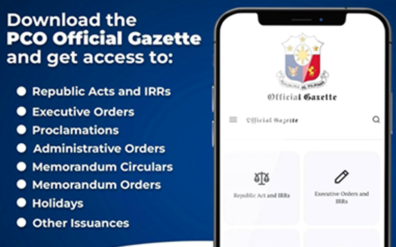 Official Gazette mobile app gilusad