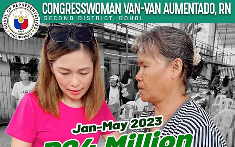 Congw. Aumentado bares funds to help the indigents